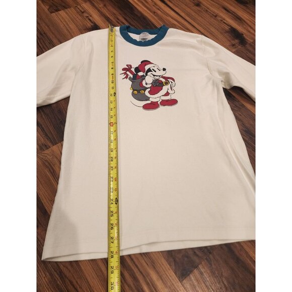 Hanna Andersson + Disney Santa Mickey Mouse Pajamas Mens L Long John Flannel - Picture 7 of 15